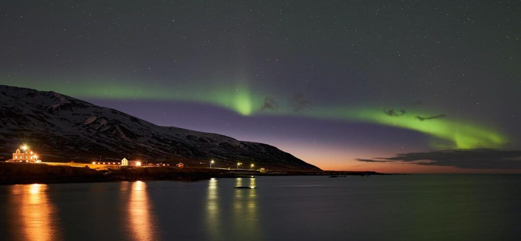 Northern Lights seen from an Iceland cruise
