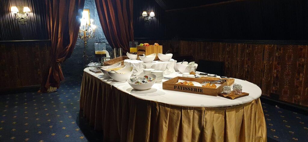 Sad breakfast buffet at Lumley Castel Hotel