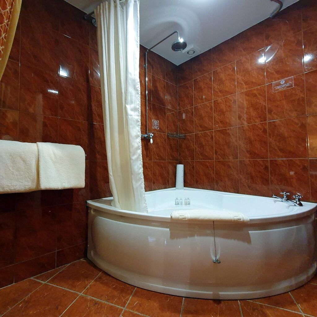 Corner bath at Lumley Castel Hotel