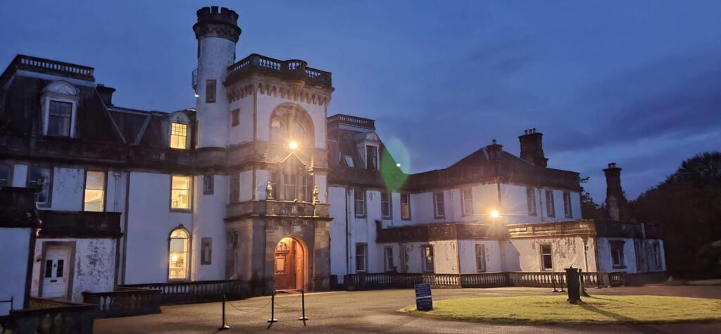 Gartmore House at night