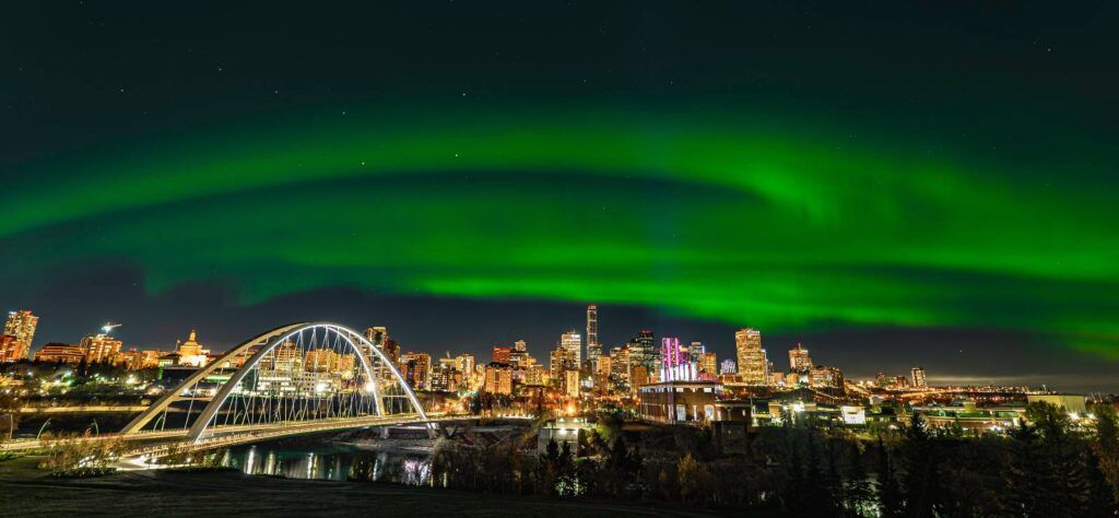 Northern Lights in Edmonton, Canada.