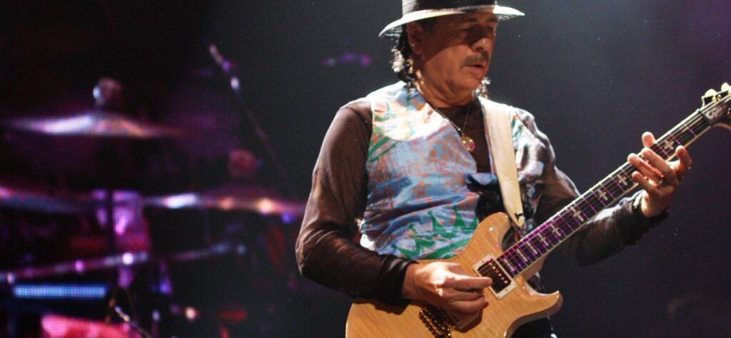 Carlos Santana playing at the Acer Arena