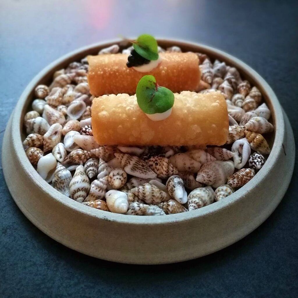 Food at The Frog restaurant