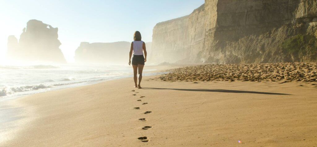 Walking on the beach has many benefits