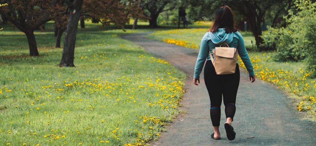 Walking in the park has many benefits
