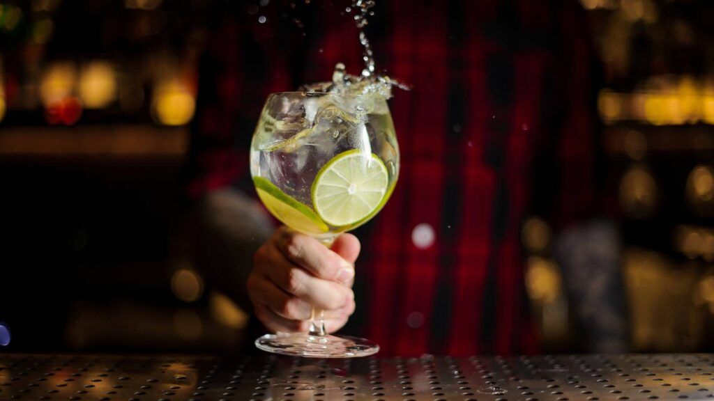 Artisan gin and tonic