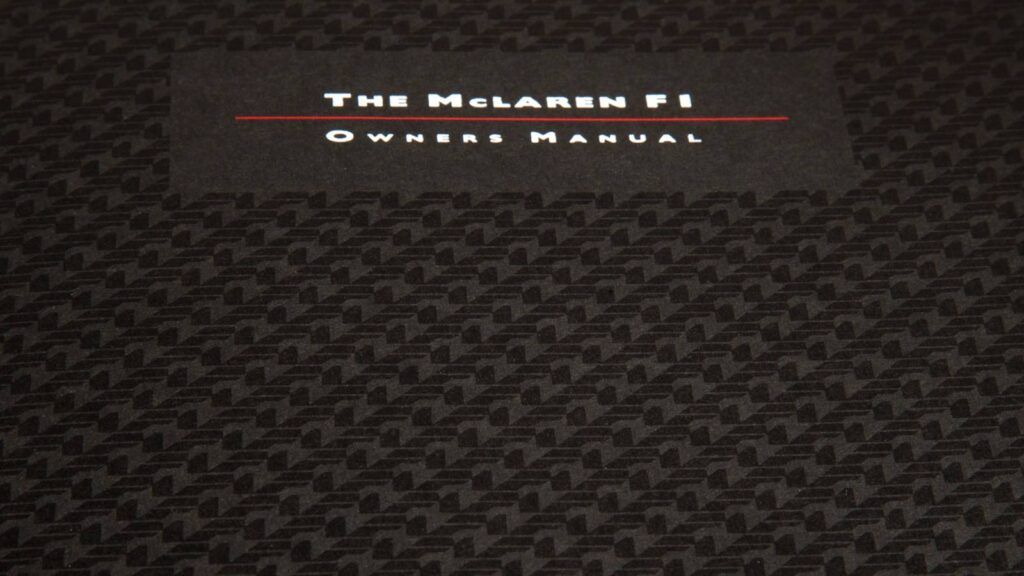 McLaren F1 Handbook cover pattern