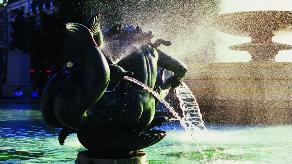 Film camera - colourful fountain