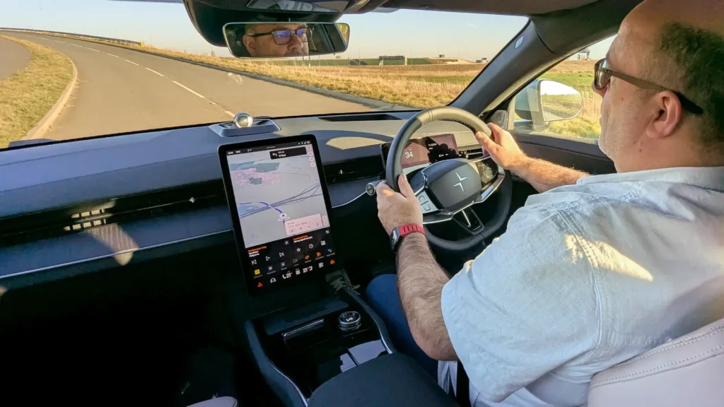 Phil Huff driving the Polestar 3