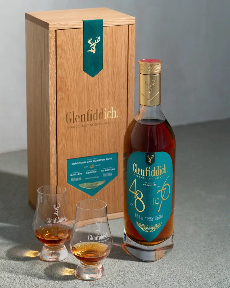 Glenfiddich and Aston Martin 1976 Vintage whisky
