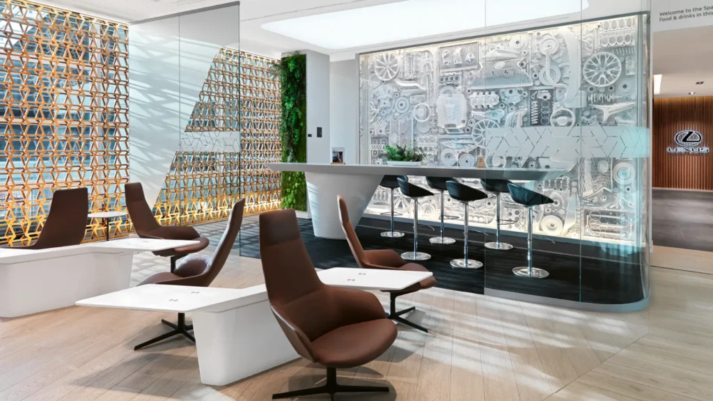 Lexus The Loft lounge at Brussels airport