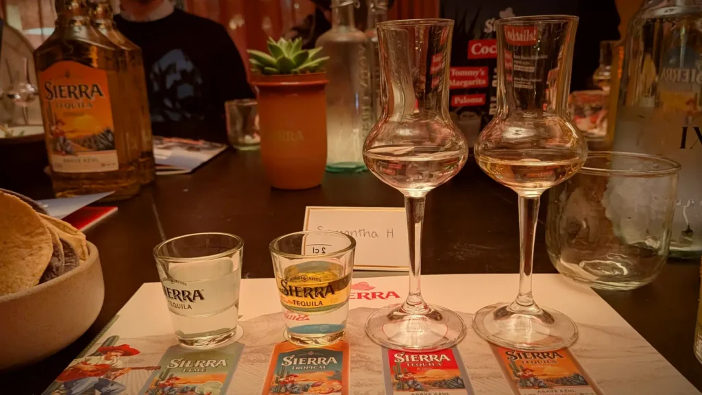 Sierra Tequila tasting