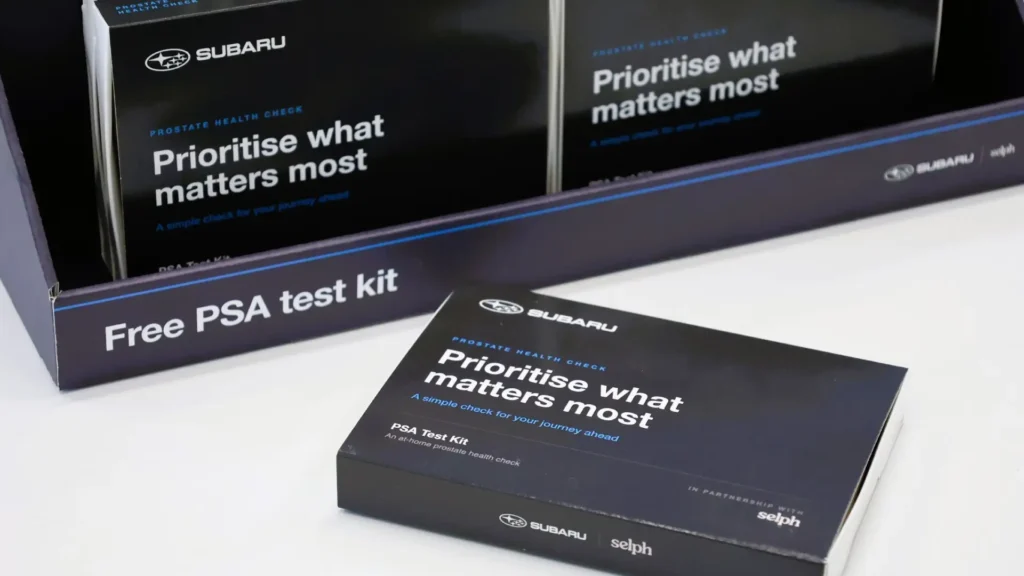 Subaru is offering free PSA prostate cancer screening test kits to men over 50